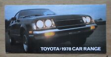 TOYOTA RANGE 1978 UK Mkt Sales