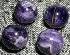 Chevron Amethyst Crystal Ball Sphere Semiprecious Natural Purple Quartz Stone