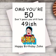 FUNNY 50th BIRTHDAY CARD Rude
