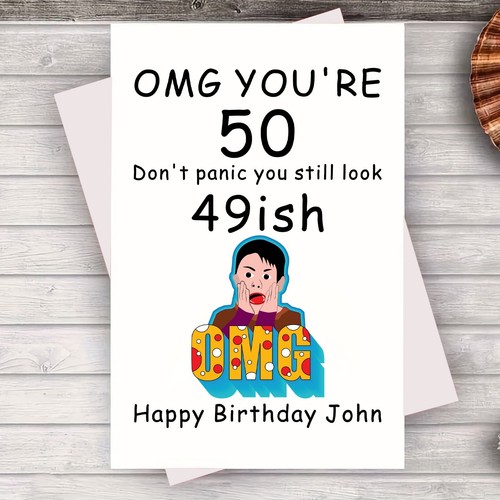 Funny 50th birthday - card, rude
