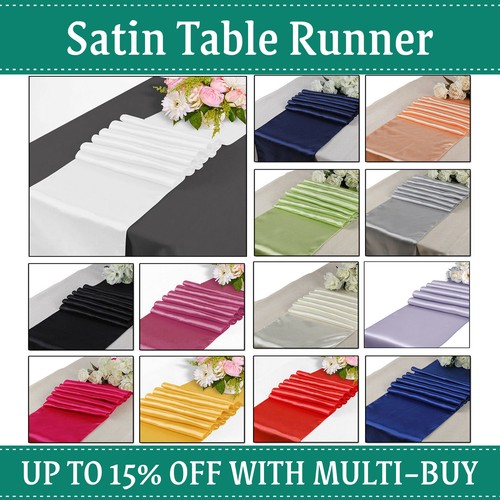108 satin table runners - 12"x,