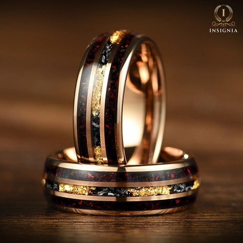 Men wedding band with real - wedding,
