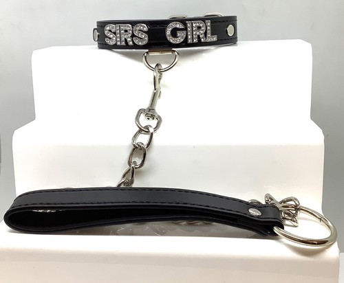 Bdsm collar black - , set