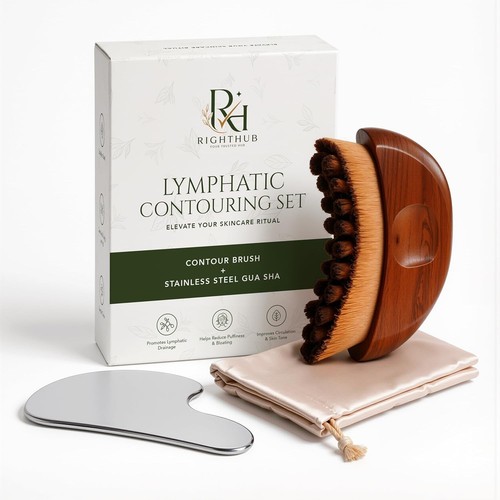 Lymphatic drainage face - lymphatic, brush