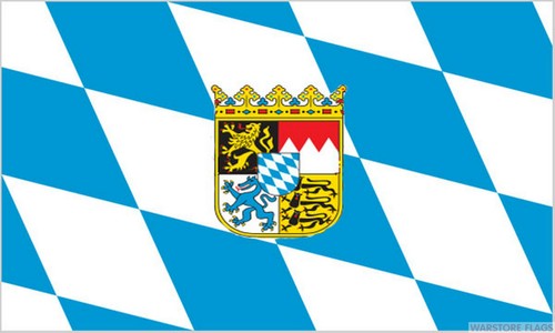 Bavaria flag with crest - bavaria, german