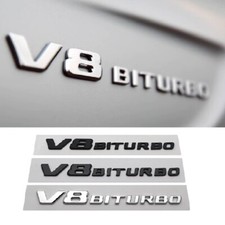 1PCS per Mercedes-Benz V8 BITURBO fender posteriore lato LOGO ABS Stemmi 2017-21