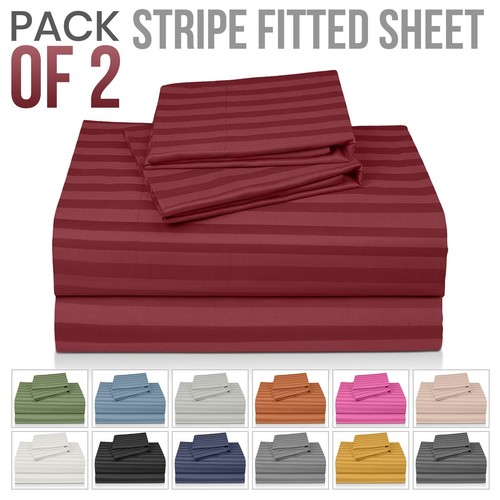 Pack satin stripe fitted - 2,