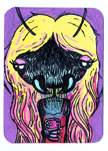 Aceo original art card - aceo,