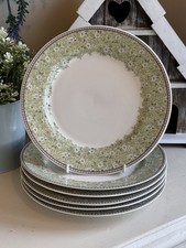 Denby Monsoon ~ Daisy ~ Set of 6 Side/Salad Plates 8.5” ~ Discontinued 2011-15