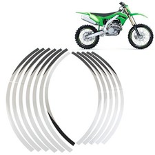 21" 19" Rim Wheel Decals White Fit Kawasaki KX450 KX 450X KX250X KX 125 KX 250F