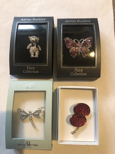 Adrian buckley brooches - buckley, x4