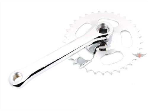 Pedal crank right - with, silver