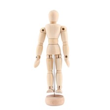 Wooden Male Mannequin Model - Creative Art Display Figure 4.5inch
