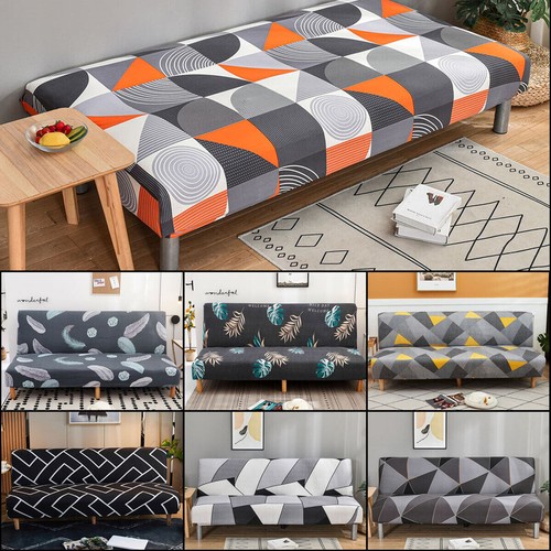 Armless sofa cover print futon - cover,