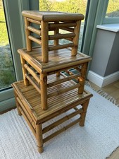 Vintage Bamboo Nest of Tables
