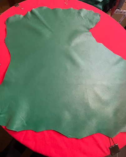 Peacock green leather - peacock, hides