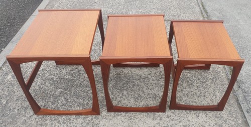 Vintage plan quadrille teak - g,