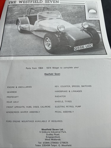 The westfield seven - seven, car