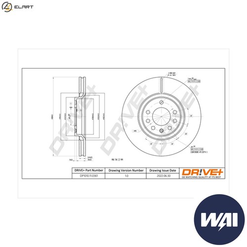 Brake disc dp1010 0361 - disc, dp1010.11.0361