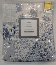 Dunelm Super King Size Blue & White Floral Duvet Cover x2 pillowcases (Kirstie) 