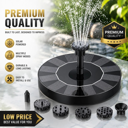 Solar fountain floating pump - floating,