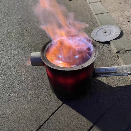 Outdoors waste oil burner - outdoors,