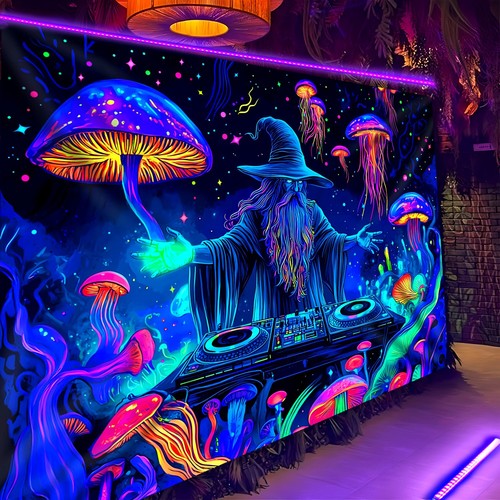 Large tapestry wizard dj - large,