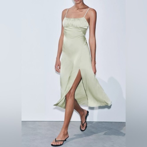 Zara satin slim dress - , ▫️