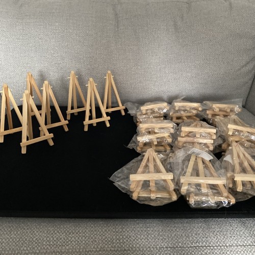 Wooden mini easel 12 5cm - wooden,