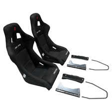 Pair of ASCARI Drift/Track/Race/Rally Fibreglass + Suede Black Seats
