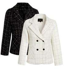 Womens Tweed BLazer Jacket