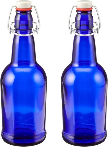 Blue swing top glass - 33,