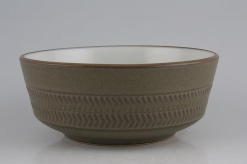 Denby chevron fruit saucer - -,