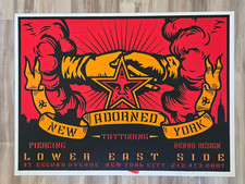 Shepard Fairey 1999 "Adorned" 18x24 Obey Giant - Tattoo Shop