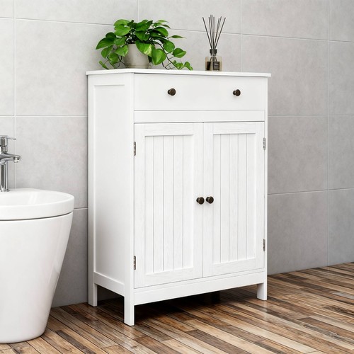 White bathroom floor - white,