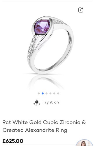 9ct white gold - white,