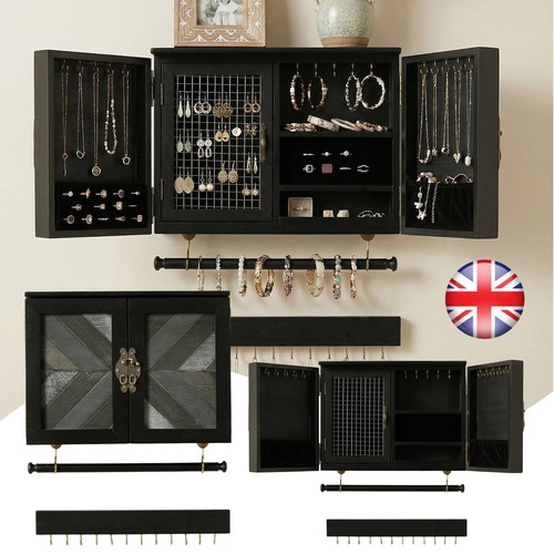 Rustic jewelry organizer wall - rustic,