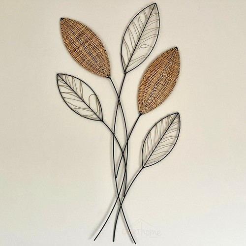 Woven leaf wall - deco, metal