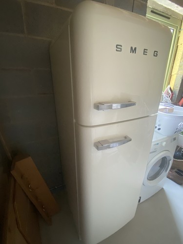 Smeg freestanding cream fridge - smeg,