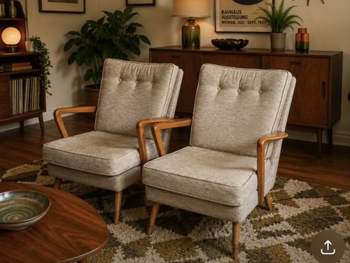 Vintage pair mid century - pair, of