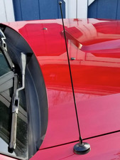 12" Black Stainless Antenna Mast Power Radio AM/FM for Ford Mustang 1979-2009