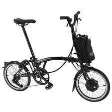 Brompton Electric C Line 4 Speed Mid Bar Folding Bike - Black (Returned)