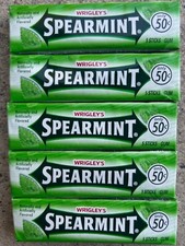 Spearmint Chewing Gum USA Imported Wrigleys 5x5 stick pks UK Seller MAR 2026