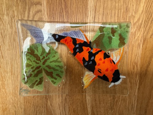 Koi carp fish glass trinket - koi,