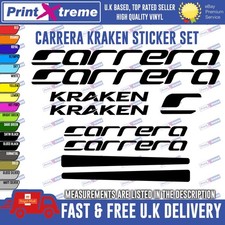 CARRERA KRAKEN Vinyl Decals, Stickers, Mountain Bike Cycling Bmx, HIGH QUALITY