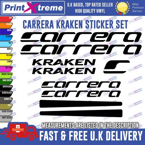 Carrera kraken vinyl decals - carrera,