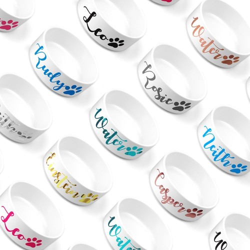 Personalised name pet bowl - name,