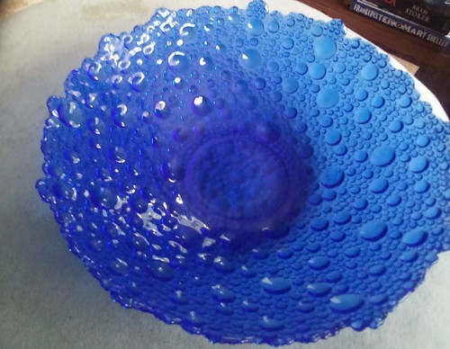 Cobalt blue czech bubble - cobalt,
