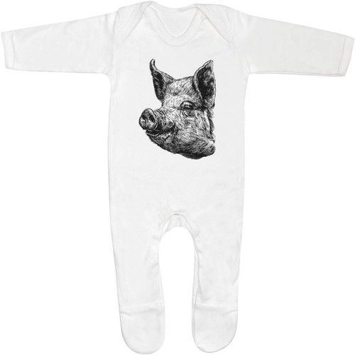 Pig portrait baby - portrait', sleepsuit