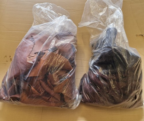 Leather offcuts scrap - scrap, hide